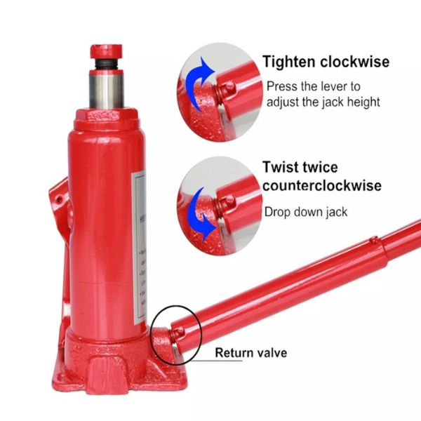 Hydraulic Bottle Jack 2/5/10 Tons